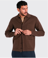 Moss Cotton "Station" Knit Jacket by Far Afield