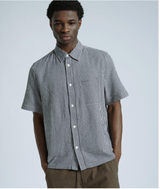 Navy Gingham "Costa" Shirt by Far Afield