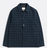 Navy / Blue Windowpane "Bisset" Knit Jacket by Far Afield UK