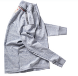 Relwen Lt Blue Marl Wool Cotton 1/4 Zip