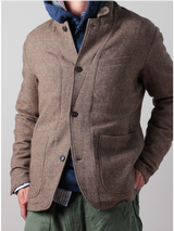 Relwen Lt Camel  Herringbone Heritage Trap Blazer