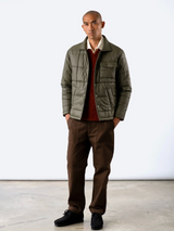 Far Afield Dark Olive Quilted Kovak Jacket