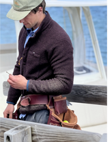 Relwen Dark Biscuit Wooly Shag Snap-Zip Jacket