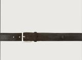 "Cloudy" Dark Chocolate Sueded Leather Belt by Orciani Italy