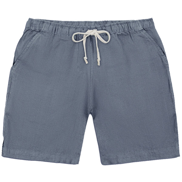 Alex Crane Slate "Bo" French Linen Shorts