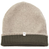 40 Colori Reversible Army / Beige Cashmere & Merino Wool Knit Beanie