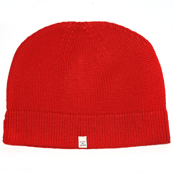 Red Merino Wool Watchman's Cap by 40 Colori Italy