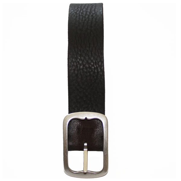 Reversible Chocolate Suede - Pebbled Leather Belt by Orciani Italy