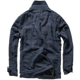 Navy Linen Basketweave Tropical Trap Blazer by Relwen