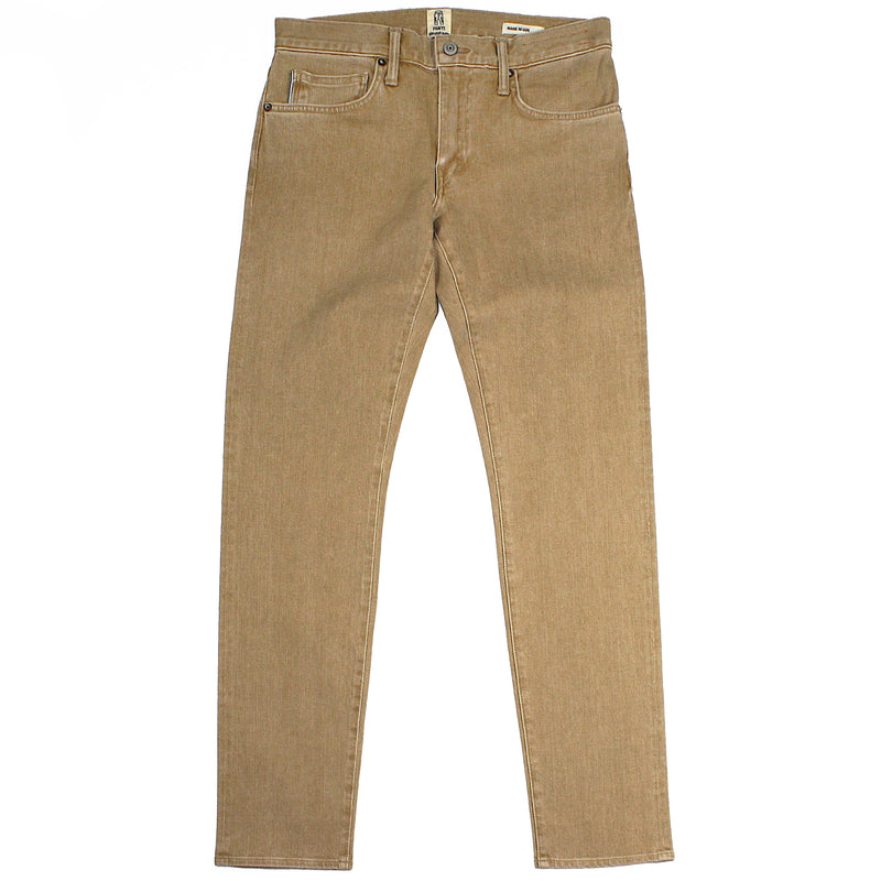 Pen Slim 10oz 4-Way Stretch Rustic Copper Selvedge Denim by Hiroshi Kato