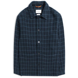 Navy / Blue Windowpane "Bisset" Knit Jacket by Far Afield UK