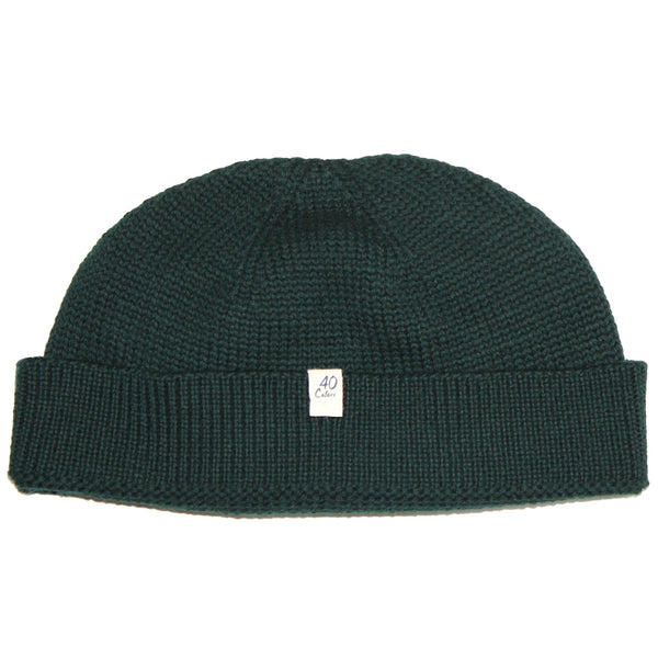 Forest Green Merino Wool Watchman's Cap by 40 Colori Italy
