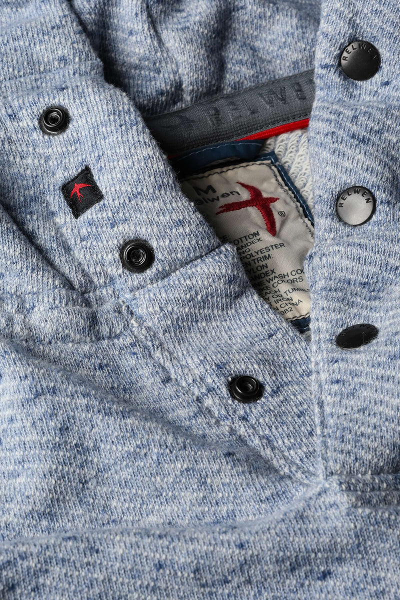Lt Blue French Twill Hoodie by Relwen