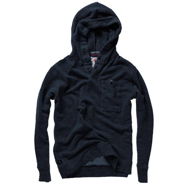 Navy French Twill Hoodie by Relwen