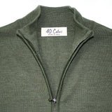 Olive Italian Merino 1/4 zip Pullover by 40Colori Italy