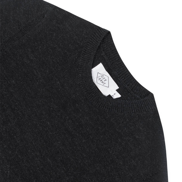 Italian Merino Wool Ink Crewneck "Campo" Sweater by Alex Crane