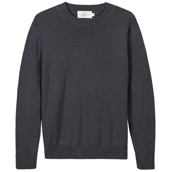 Italian Merino Wool Ink Crewneck "Campo" Sweater by Alex Crane