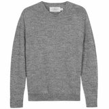 Waterfalls Grey Marl Italian Merino Wool Crewneck "Campo" Sweater by Alex Crane