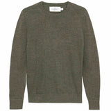Alex Crane Heathered Pine Italian Merino Wool Crewneck "Campo" Sweater