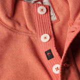 Muted Orange Heather L/S Pique Button Mock by Relwen