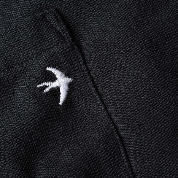 Black L/S Pique Pocket Crew by Relwen