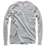 Cloud Blue Heather L/S Pique Pocket Crew by Relwen