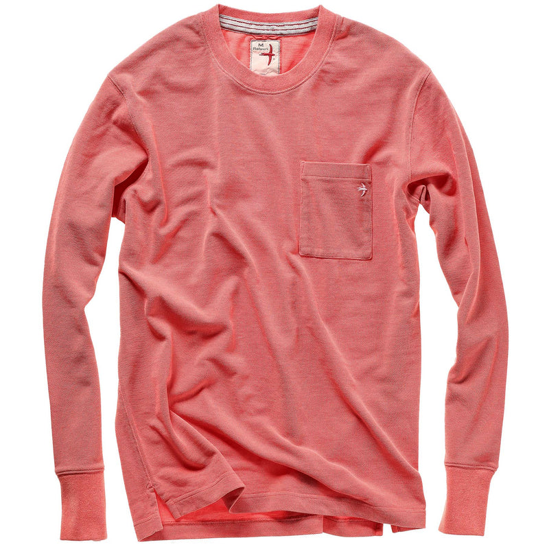 Sunset Heather L/S Pique Pocket Crew by Relwen
