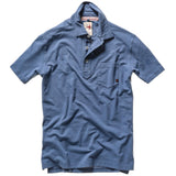 Marine Blue Stretch Pique Slot Polo by Relwen