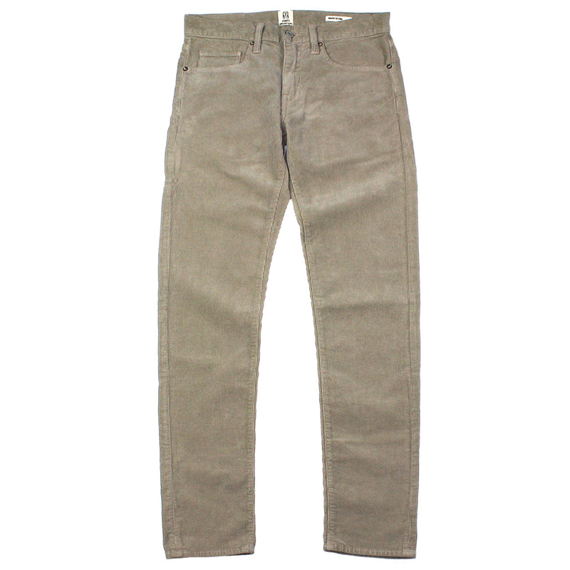 The "Pen" Slim Lt Grey Stretch Pinwale Cord Pant by Hiroshi Kato