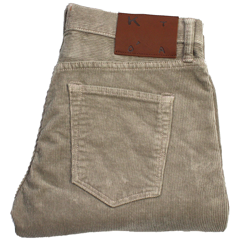 The "Pen" Slim Lt Grey Stretch Pinwale Cord Pant by Hiroshi Kato
