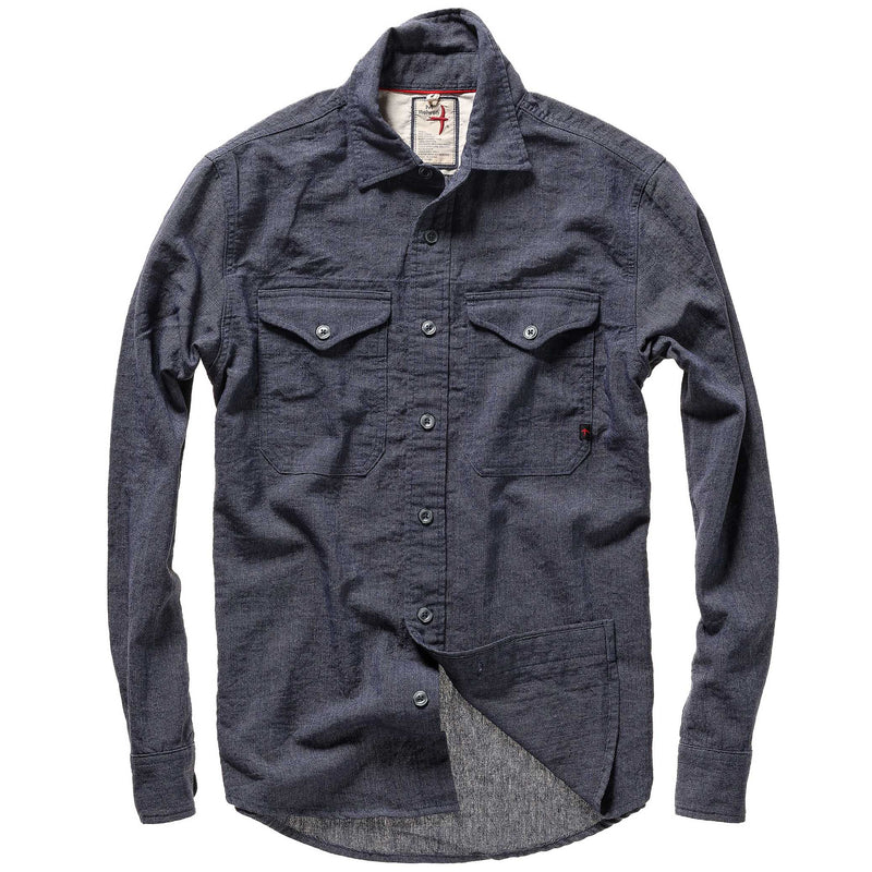 Navy Linen Workshirt by Relwen