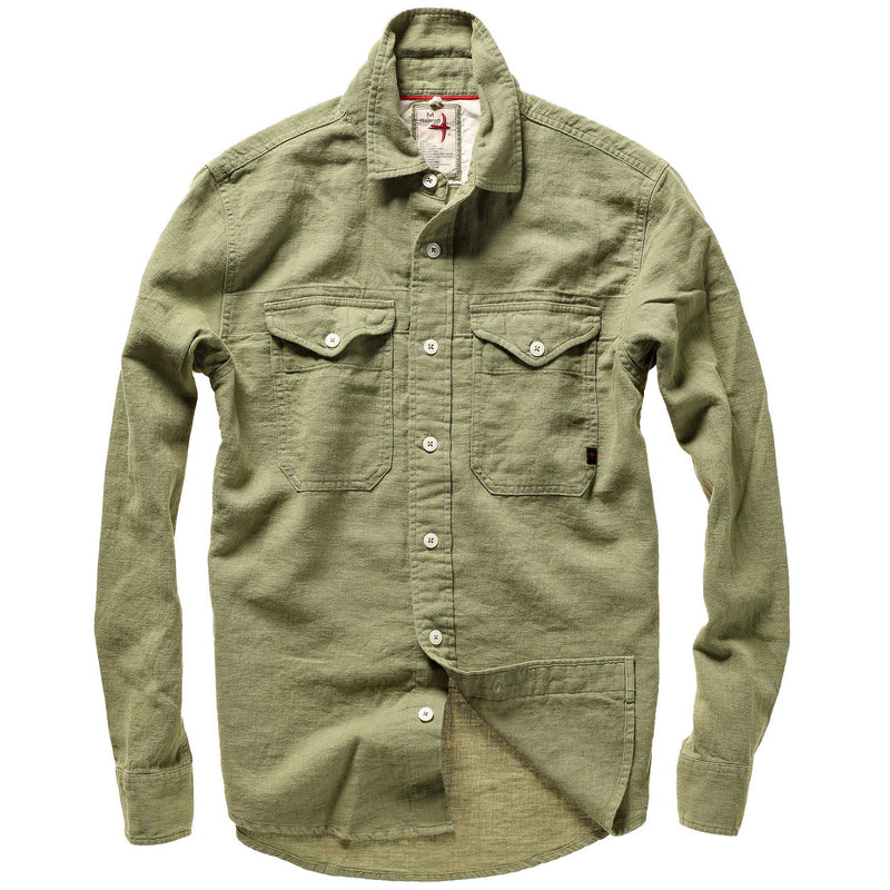 Brt Olive Linen Workshirt by Relwen
