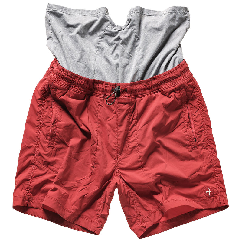 Cardinal Red Airtex Hybrid Short by Relwen - 6.5"
