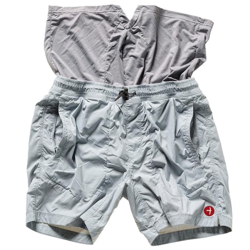Ghost Grey Airtex Hybrid Short by Relwen - 6.5"