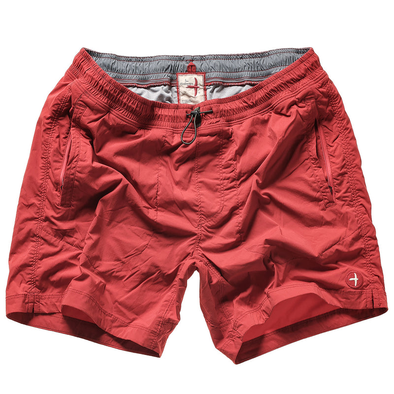 Cardinal Red Airtex Hybrid Short by Relwen - 6.5"