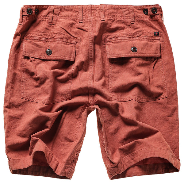 Brick Fade Cotton / Linen Supply Short by Relwen - 9"