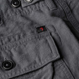 Dark Smoke Cotton / Linen Supply Short by Relwen - 9"