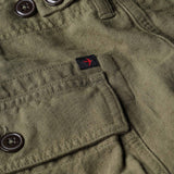 Olive Drab Cotton / Linen Supply Short by Relwen - 9"