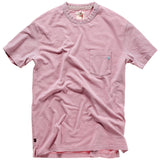 Pink / Green Stripe SS  Ringspun Pocket Crewneck Tee by Relwen
